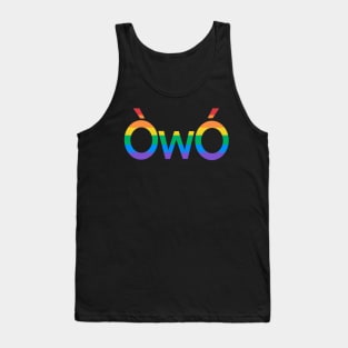 ÒwÓ rainbow gay angry owo pride emoticon Tank Top